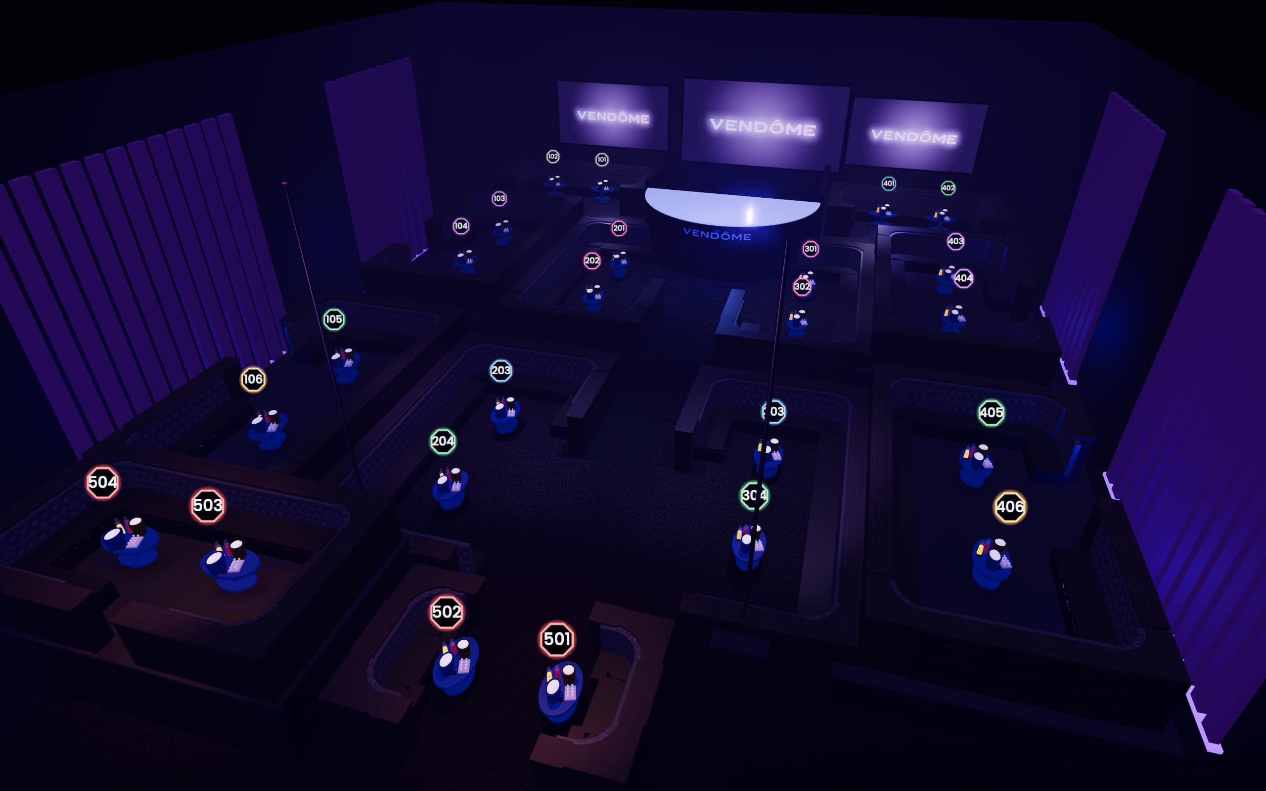 The 3D tour of the room, ready to enter